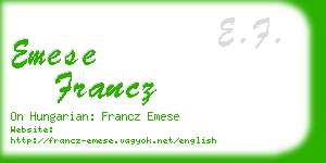 emese francz business card